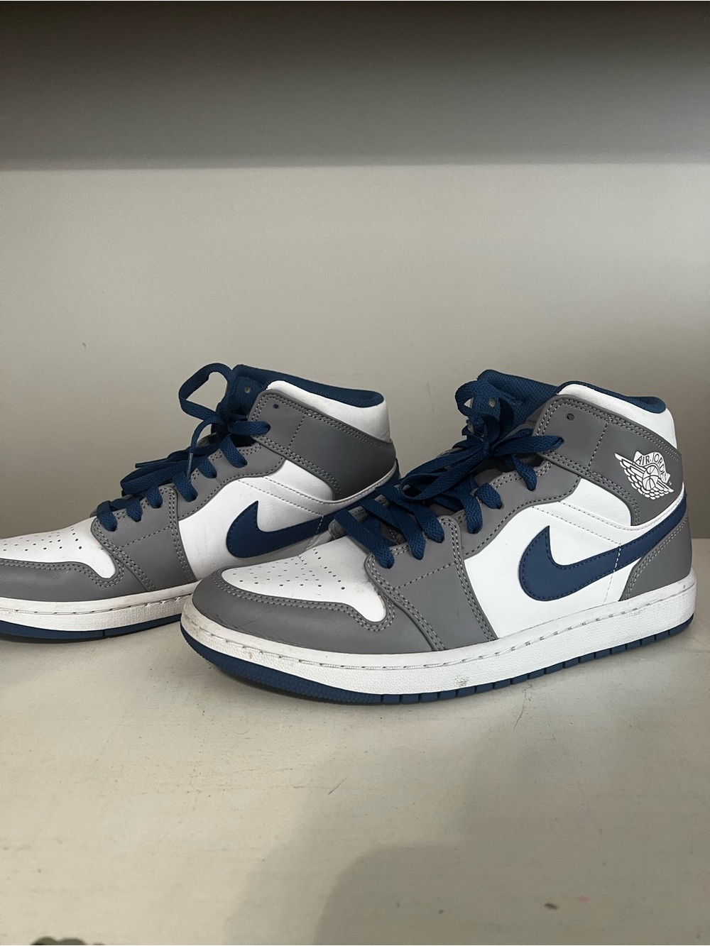 Nike Air Jordan 1 Mid Cement True Blue